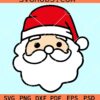 Santa face layered SVG, Santa Claus Face SVG, Santa layered cut file, Funny Santa Head svg