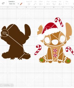 Stitch Christmas layered SVG