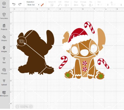 Stitch Christmas layered SVG