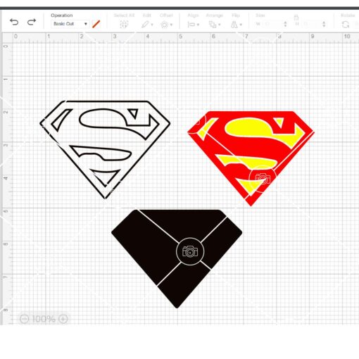superman logo layered svg