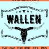 Wallen All black bullskull SVG, Wallen bullskull leopard Svg, Cowgirl Svg