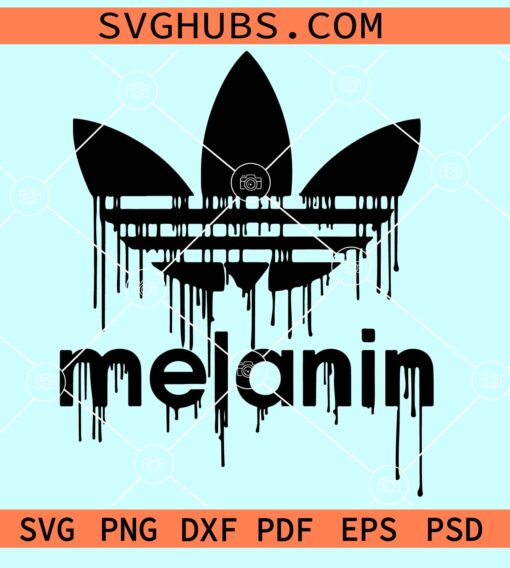 Adidas Melanin dripping SVG, Adidas Melanin SVG, Adidas Drip Logo svg, Melanin SVG