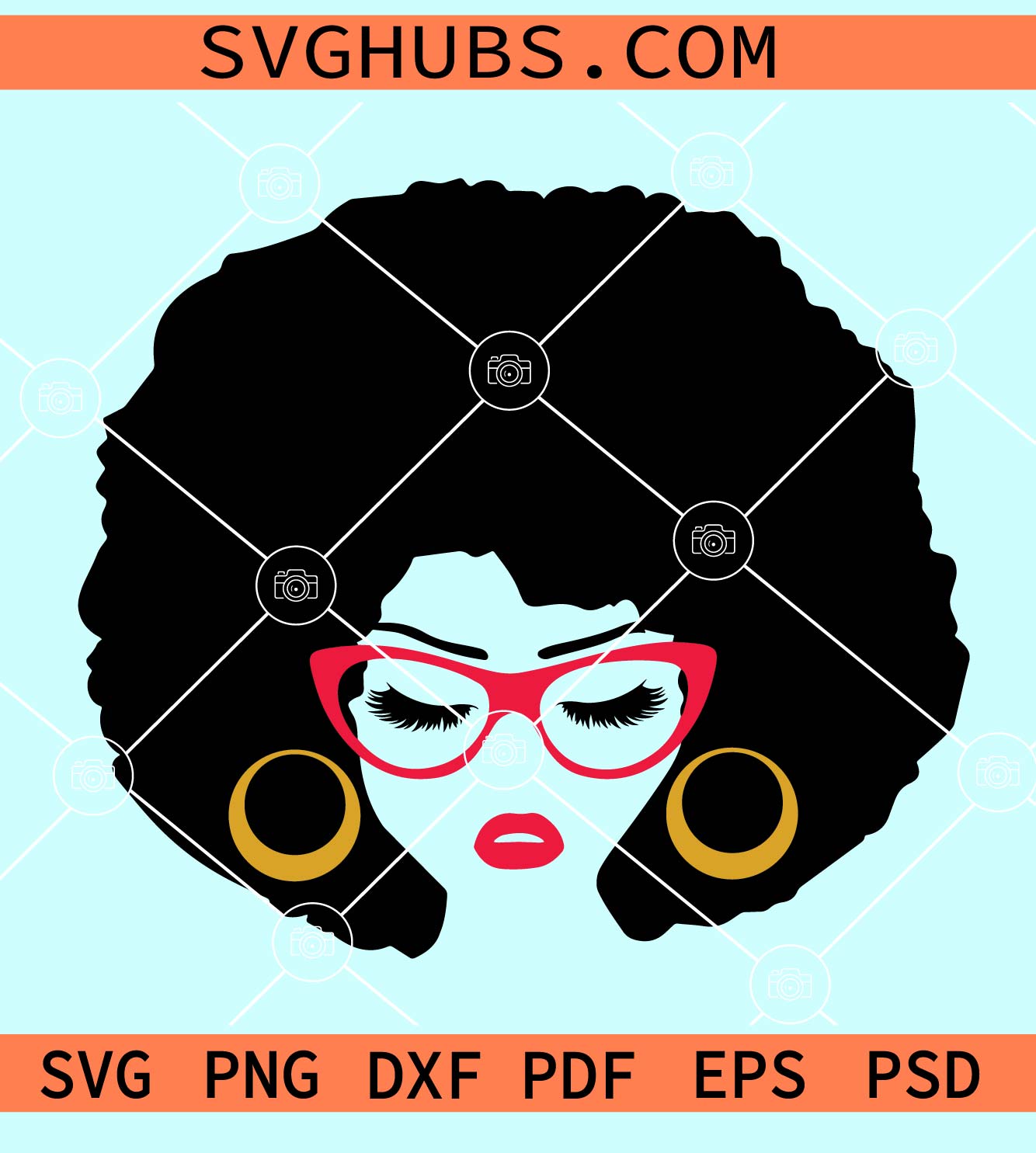 African American woman with sunglasses SVG, Black Woman with glasses svg, Natural Hair svg African American woman with sunglasses SVG, Black Woman with glasses svg, Natural Hair svg