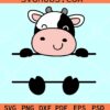 Baby cow monogram svg, cow monogram svg, cow split monogram svg