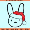 Bad Bunny Santa hat svg, Bad bunny Christmas SVG, Christmas bunny SVG