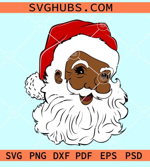 Black Santa Claus SVG