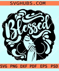 Blessed Afro woman SVG