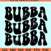 Bubba wavy letters SVG, bubba retro stacked svg, baby boy bodysuit svg