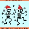 Christmas Dancing Skeletons SVG, Dancing Christmas skeleton Svg, Skeleton Christmas SVG