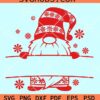 Christmas Gnome name frame Svg, Christmas gnome monogram svg, Merry Christmas Gnomes SVG