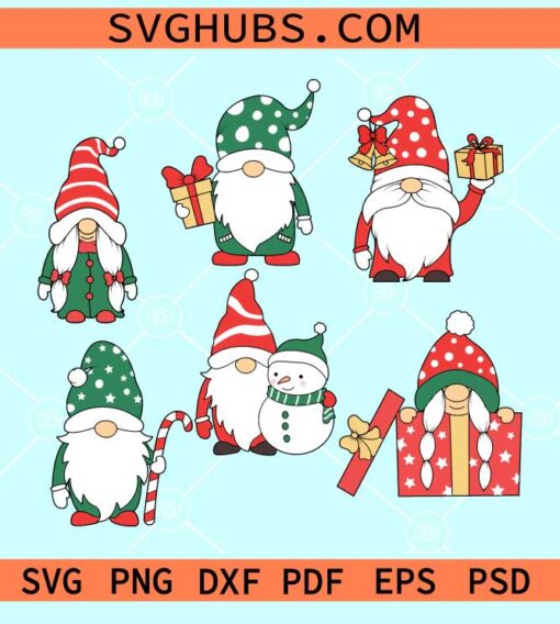 Christmas gnomes SVG bundle, Gnomes svg bundle, Merry Christmas gnomes svg