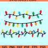 Christmas lights SVG, tangled Christmas lights svg, Christmas cut file