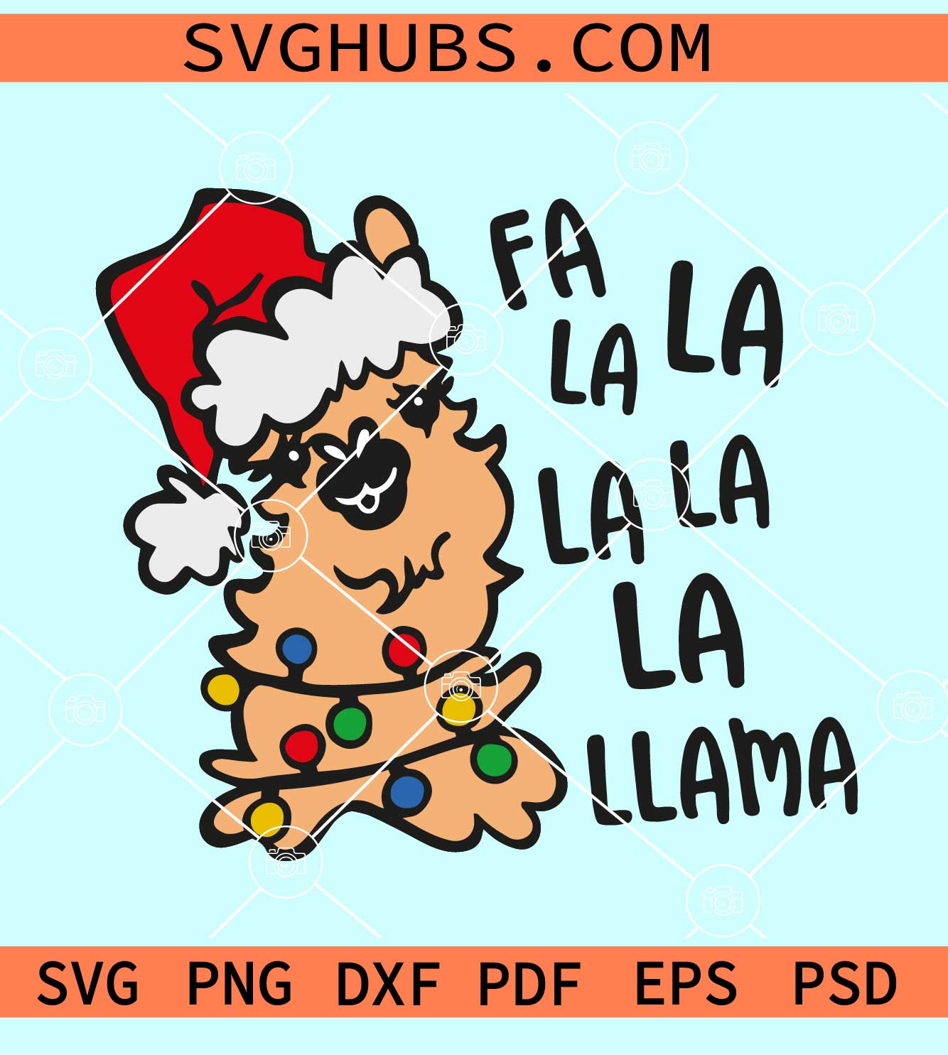 Christmas llama SVG