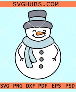 Cute Snowman SVG, Christmas snowman svg, Christmas SVG File