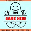 Gingerbread Monogram svg, Christmas gingerbread man svg, Gingerman SVG