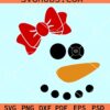 Girl snowman face svg, Snowman Face Svg, Christmas Snowman Svg