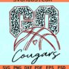 Go Cougars Basketball SVG, Cougars mascot SVG, Go Cougars SVG, Cougars Football SVG