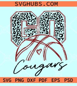 Go Cougars Basketball SVG, Cougars mascot SVG, Go Cougars SVG, Cougars Football SVG