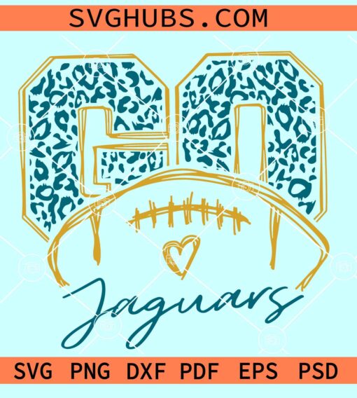 Go Jaguars Football SVG, Go Jaguars Leopard print svg, Jaguars mascot svg