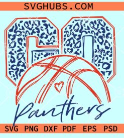 Go Panthers Basketball SVG, Go Panthers svg, Panthers mascot svg, School Spirit Png