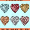 Leopard print heart SVG bundle, Leopard Heart Print Svg