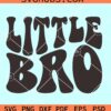 Little Brother wavy letters svg, lil bro svg, Little brother svg, Little brother PNG
