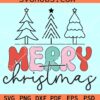 Merry Christmas retro svg, Merry Christmas SVG, Christmas retro svg