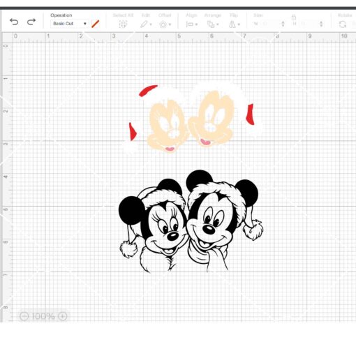 Mickey and Minnie Christmas SVG