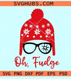 Oh Fudge Svg, Merry Christmas Svg, Winter Hat Svg, A Christmas Story SVG