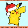 Pokemon Christmas SVG, Pokemon with Santa hat svg, Pikachu Christmas SVG