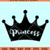 Princess Crown Cake Topper svg, Princess Crown PNG, Birthday Topper svg