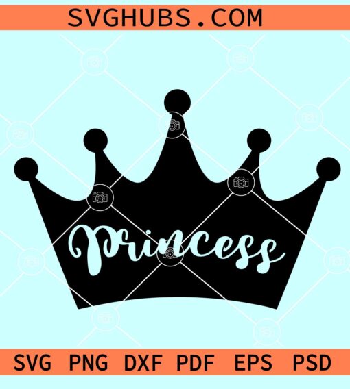 Princess Crown Cake Topper svg, Princess Crown PNG, Birthday Topper svg