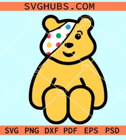 Pudsey Bear Svg, Children in need svg, BBC children I need svg, BBC bear logo svg