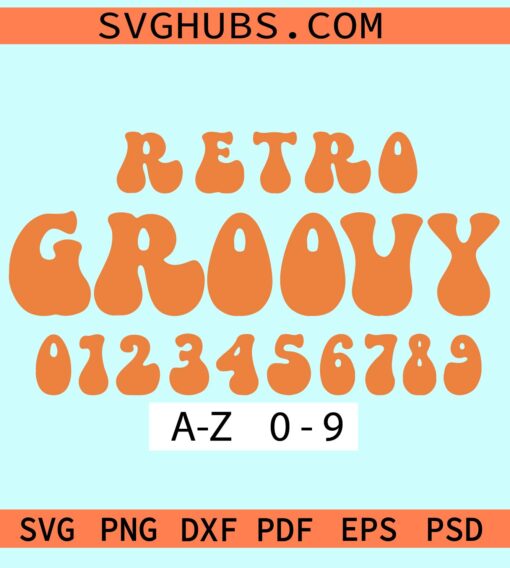 Retro Groovy Font SVG