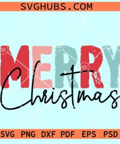 Retro Merry Christmas SVG, Merry Christmas SVG, retro Christmas svg