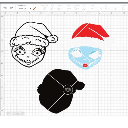 Sally Christmas layered SVG