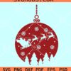 Santa ornament svg, Christmas ornament svg, Christmas ball svg