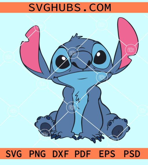 Sitting Stitch layered SVG, Sitting Stitch SVG, Stitch layered svg, Stitch svg