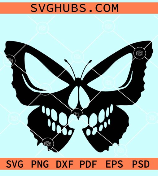 Skull Butterfly svg, Butterfly skull svg, Halloween svg file, EPS, PNG cricut