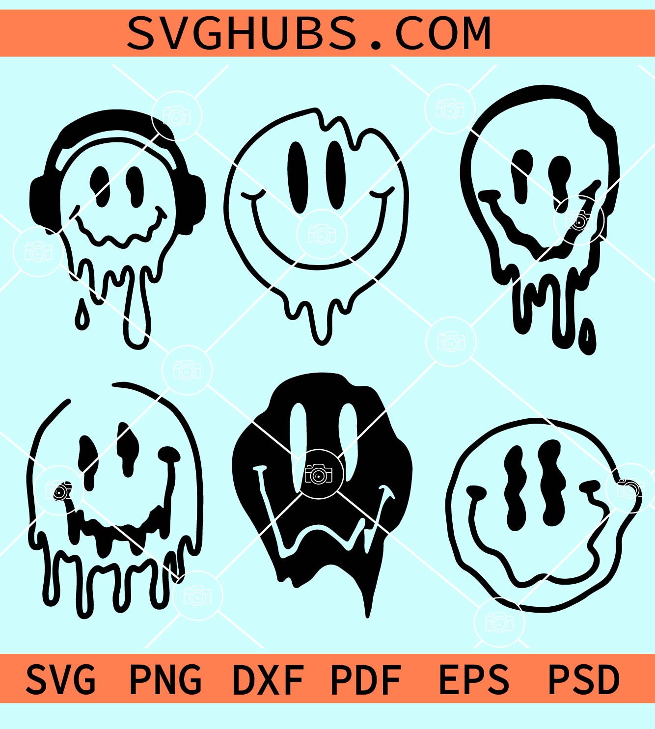 Smiley Face Svg Bundle, dripping smiley svg bundle, smiley svg, happy smiley svg