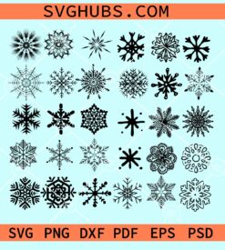 Snowflake Svg Bundle, Snowflakes svg files, Christmas snowflakes svg bundle