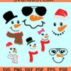 Snowman svg bundle, Snowman face svg bundle, Christmas Svg