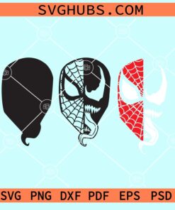 Spiderman and Venom layered SVG