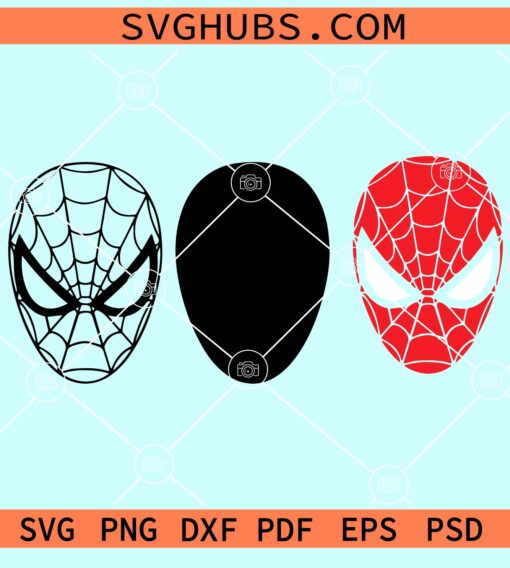 Spiderman Head Svg, Spiderman layered svg, Spiderman coloring pages, Spiderman clipart - Image 2