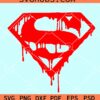 Superman logo dripping svg, dripping Superman svg, Superman Drip Logo SVG
