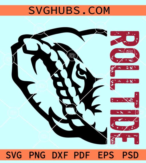Alabama Roll Tide Elephant Football SVG, Role Tide PNG, Alabama Roll Tide png