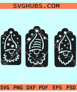 Christmas Gnomes Gift Tags SVG, Christmas gift tag SVG, Gift tag SVG