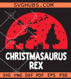 Christmasaurus Rex SVG, Jurassic Park Christmas SVG, T rex christmas SVG, Christmasaurus  svg