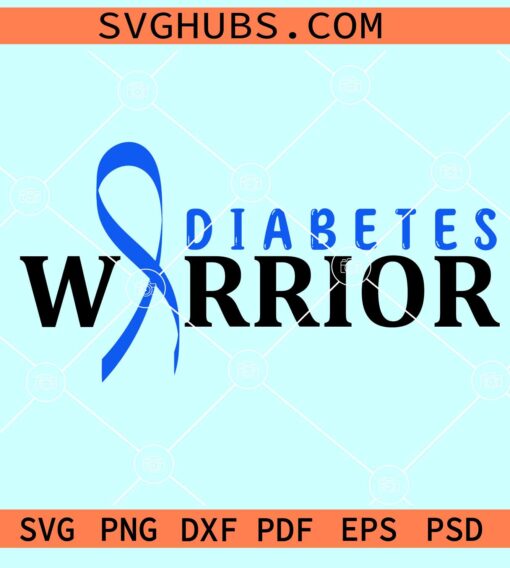 Diabetes warrior SVG, diabetes awareness svg, Diabetes Ribbon SVG
