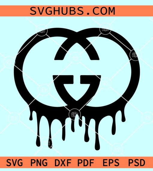 Dripping Gucci svg, Gucci drip svg, Gucci brand logo svg, Gucci logo svg